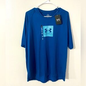 Under Armour Square Blue Logo T Shirt - BRAND NEW